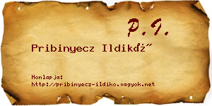 Pribinyecz Ildikó névjegykártya